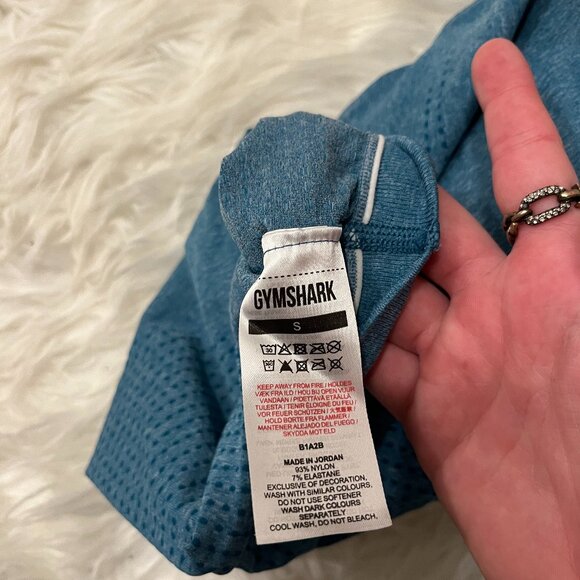 Gymshark Vital Seamless High Rise Electric Blue Marl Leggings Small - Picture 2 of 2